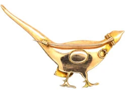 Edwardian 15ct Three Colour Gold Pheasant Brooch With Enamel Head 7 Edwardian 15ct Three Colour Gold Pheasant Brooch With Enamel Head -Antique Jewellery Company cf855687 dsc09956