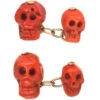 Victorian Memento Mori Carved Coral Skull Cufflinks 1 Victorian Memento Mori Carved Coral Skull Cufflinks -Antique Jewellery Company d0637220 dsc07786 scaled 1