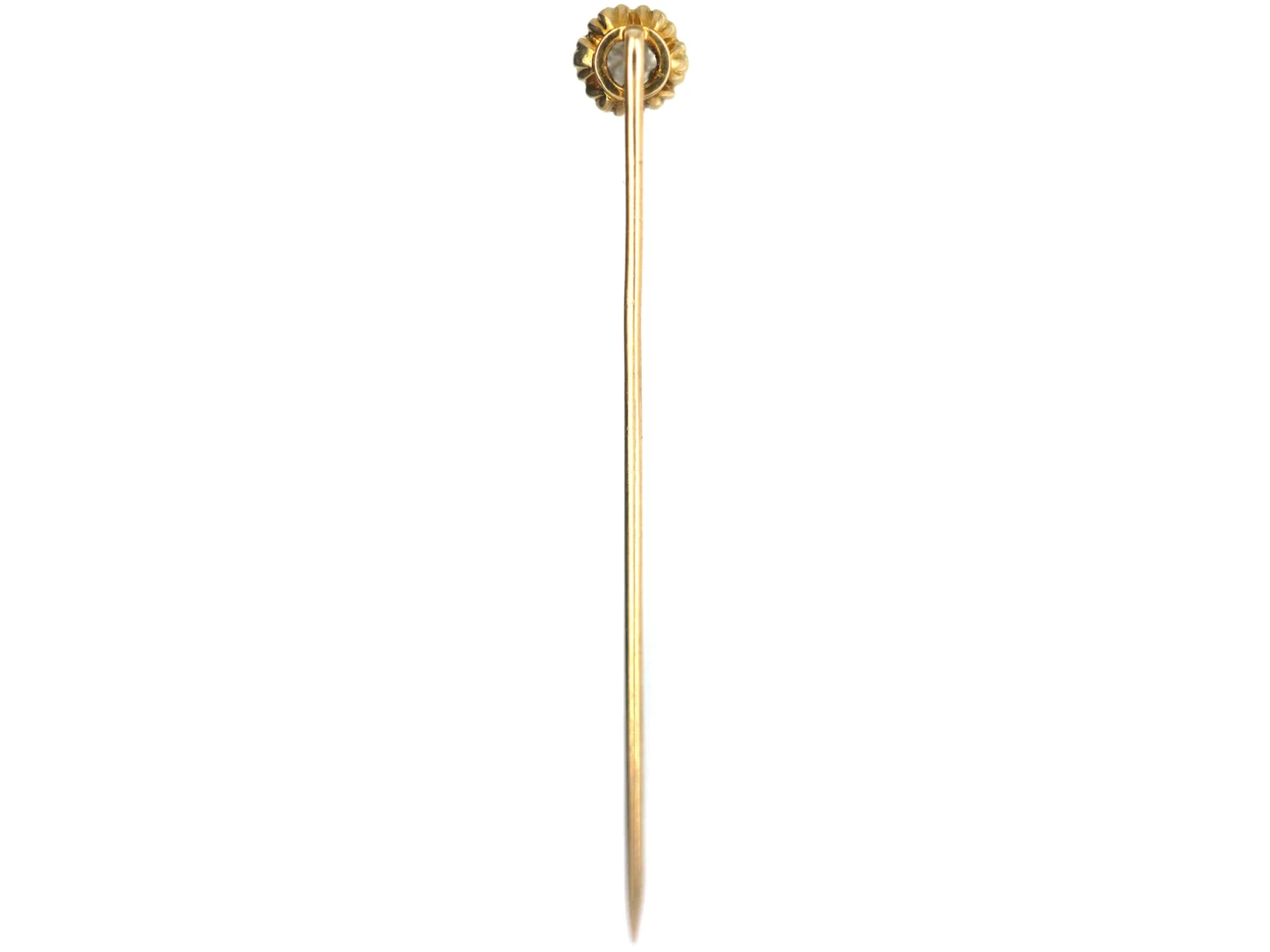 Victorian 18ct Gold Single Old Mine Cut Diamond Stick Pin 4 Victorian 18ct Gold Single Old Mine Cut Diamond Stick Pin - Image 2