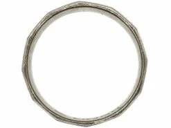 18ct White Gold Wide Wedding Ring With Flower & Diamond Motifs 11 18ct White Gold Wide Wedding Ring With Flower & Diamond Motifs -Antique Jewellery Company d27cc67b dsc07529 scaled 1