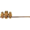 Edwardian 9ct Gold Three Owls On A Bar Brooch