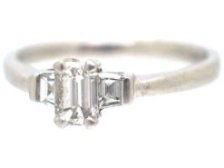 Platinum, Three Stone Baguette Diamond Ring 17 Platinum, Three Stone Baguette Diamond Ring -Antique Jewellery Company d45171d8 dsc02515 scaled 1