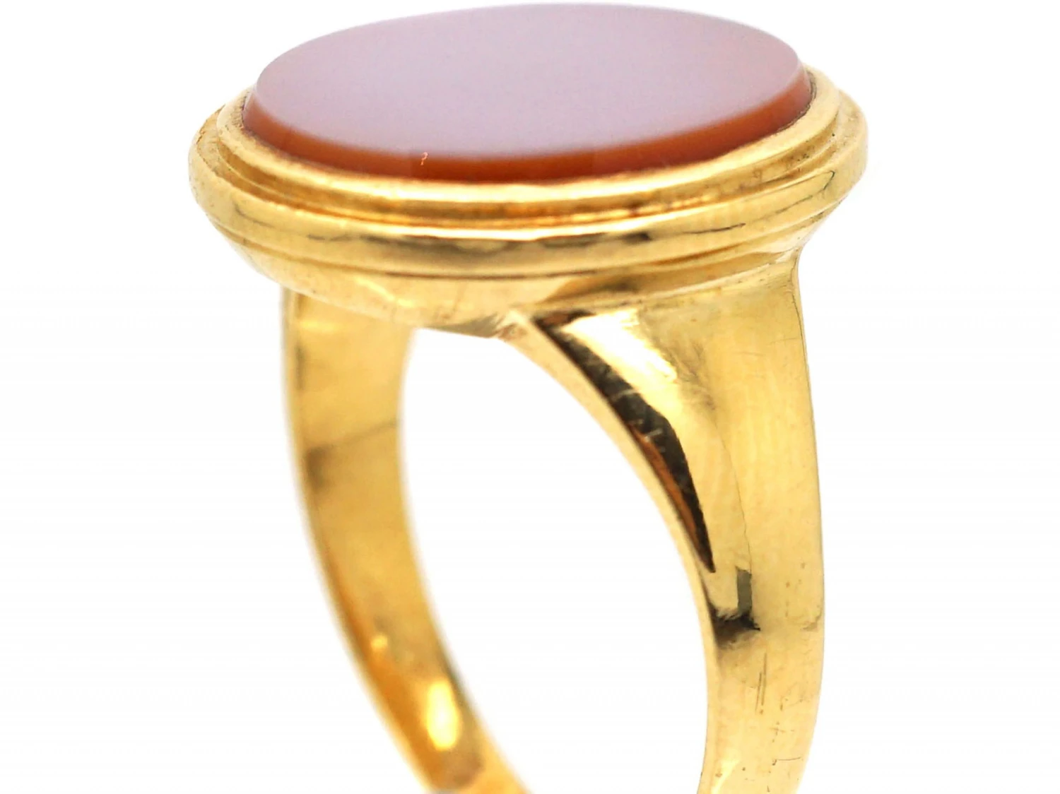 French 19th Century 18ct Gold Signet Ring With Hinged Locket Inside 4 French 19th Century 18ct Gold Signet Ring With Hinged Locket Inside - Image 2
