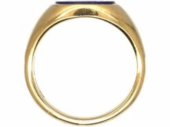 Mid 20th Century 9ct Gold & Lapis Signet Ring With Intaglio Of A Lion -Antique Jewellery Company d4f30e78 dsc00946 scaled 1