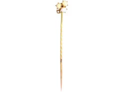 Edwardian 15ct Gold Opal, Ruby & Rose Diamond Trefoil Tie Pin 7 Edwardian 15ct Gold Opal, Ruby & Rose Diamond Trefoil Tie Pin -Antique Jewellery Company d50b7c12 dsc00113 scaled 1