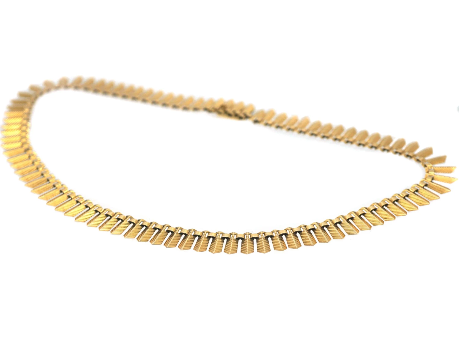 French 18ct Gold Fringe Necklace 4 French 18ct Gold Fringe Necklace - Image 2