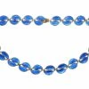 1950s Silver & Blue Enamel Double Leaf Necklace By Willy Winnaess For David Andersen