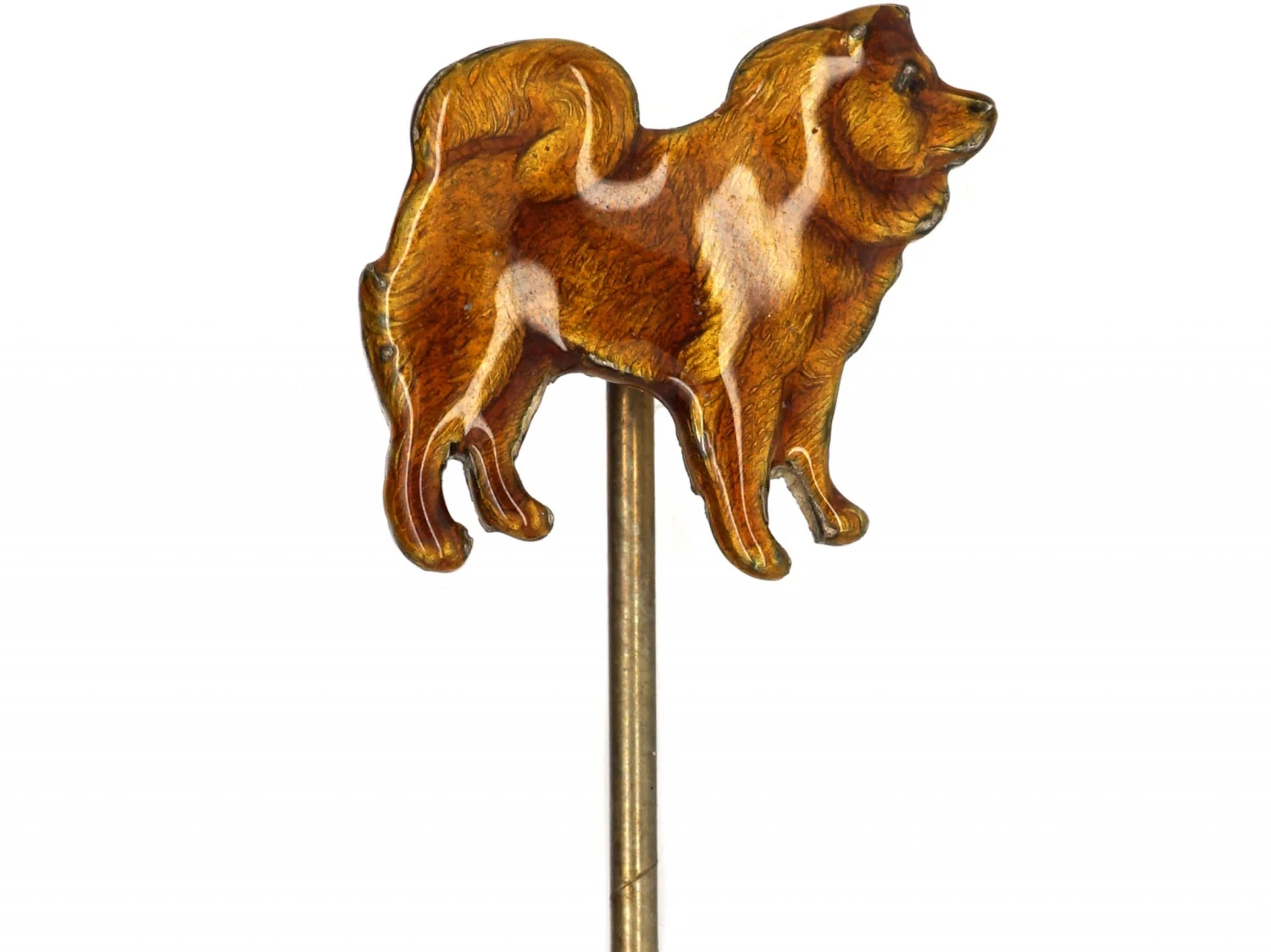 Silver & Enamel Tie Pin Of A Chow Chow 3 Silver & Enamel Tie Pin Of A Chow Chow