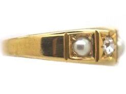 Victorian 18ct Gold Natural Split Pearl & Diamond Ring 15 Victorian 18ct Gold Natural Split Pearl & Diamond Ring -Antique Jewellery Company d9d12ba9 dsc05139 scaled 1