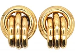 Large 9ct Gold Coil Earrings