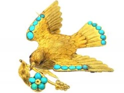 Regency 15ct Two Colour Gold Dove Brooch Set With Turquoise 6 Regency 15ct Two Colour Gold Dove Brooch Set With Turquoise -Antique Jewellery Company dc8a19ef dsc06523 scaled 1