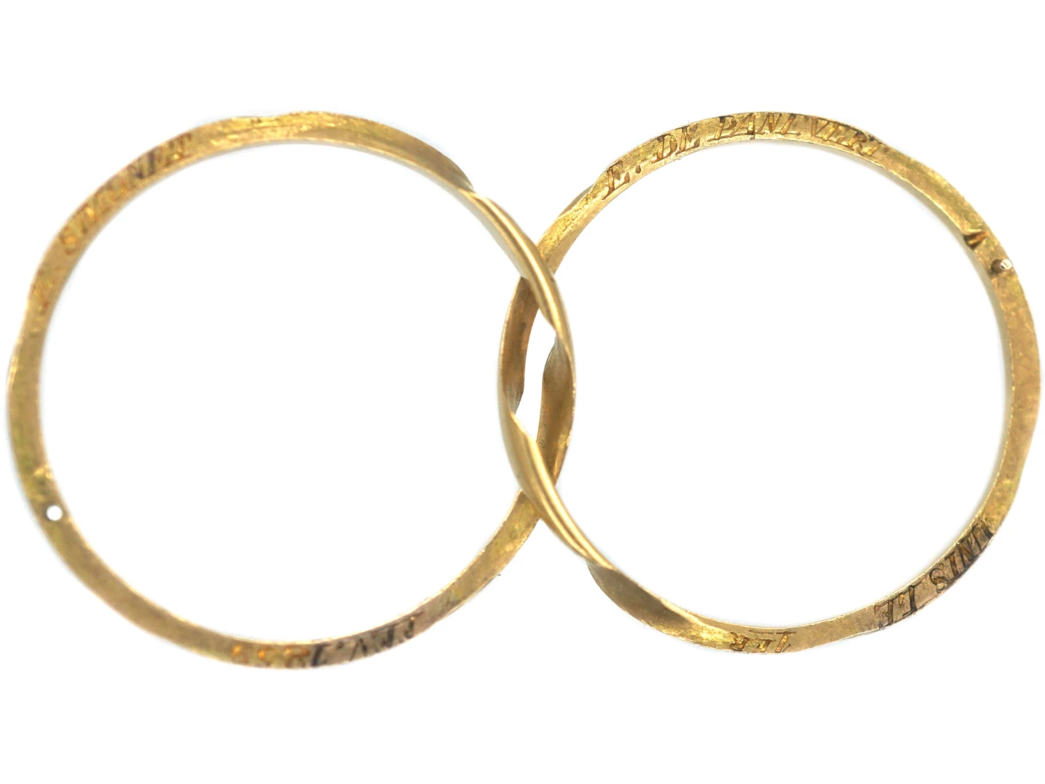 19th Century French 18ct Gold Gimmel Ring 4 19th Century French 18ct Gold Gimmel Ring - Image 2