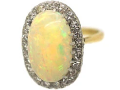 Large Opal & Diamond 18ct Gold Oval Ring 15 Large Opal & Diamond 18ct Gold Oval Ring -Antique Jewellery Company de616a92 dsc00375 scaled 1