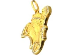 Art Nouveau 18ct Gold & Rose Diamond Pendant Of A Lady With Locket On Reverse 8 Art Nouveau 18ct Gold & Rose Diamond Pendant Of A Lady With Locket On Reverse -Antique Jewellery Company de6d7454 dsc08660 scaled 1