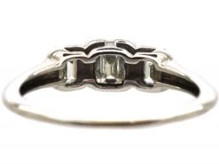 18ct White Gold, Three Stone Baguette Diamond Ring -Antique Jewellery Company de97c52a dsc03034 scaled 1