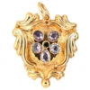 Georgian 15ct Gold & Pansy Motif Pendant With Locket Back 1 Georgian 15ct Gold & Pansy Motif Pendant With Locket Back -Antique Jewellery Company dsc00908
