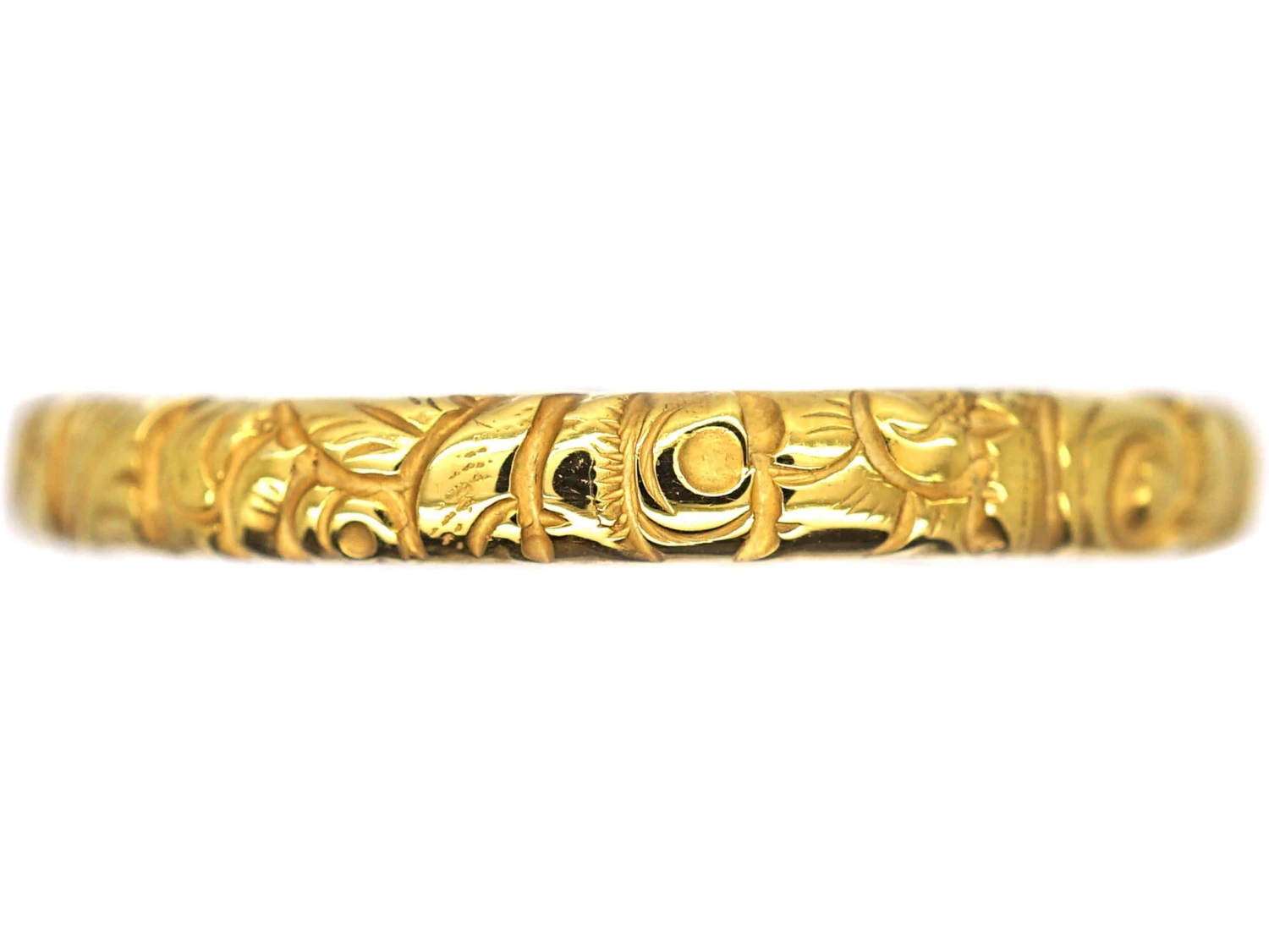 Georgian 18ct Gold Wedding Band With Repoussé Decoration 3 Georgian 18ct Gold Wedding Band With Repoussé Decoration