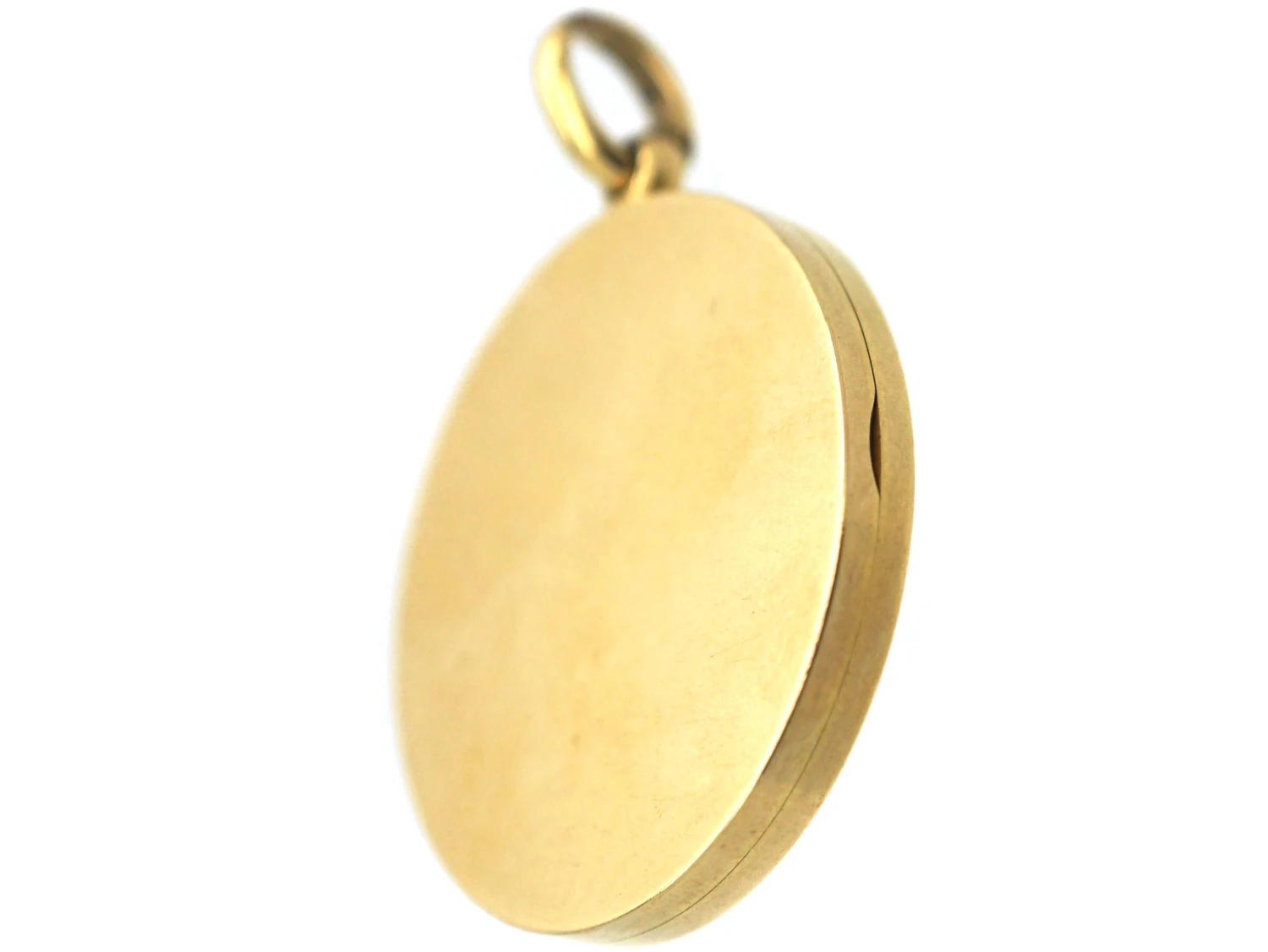 Edwardian 18ct Gold Round Locket 5 Edwardian 18ct Gold Round Locket - Image 3