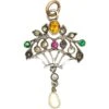 Edwardian Silver & Paste Giardinetti Pendant With Pearl Drop -Antique Jewellery Company e23d4fe9 dsc00812 scaled 1