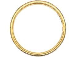 18ct White & Yellow Gold Wedding Ring With Flower Detail 11 18ct White & Yellow Gold Wedding Ring With Flower Detail -Antique Jewellery Company e2430a42 dsc02432 scaled 1