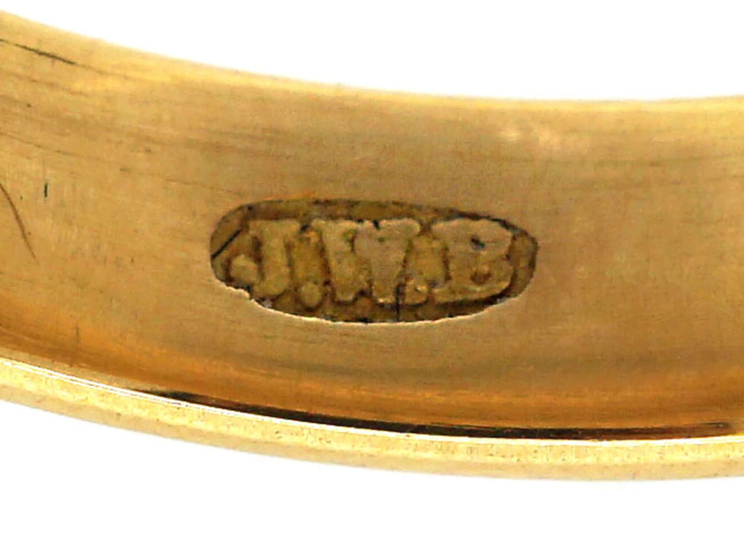 Edwardian 22ct Gold Wedding Band With Hearts & Star Motif 5 Edwardian 22ct Gold Wedding Band With Hearts & Star Motif - Image 3