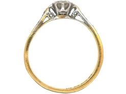 22ct Gold & Platinum Diamond Solitaire Ring With Diamond Set Shoulders 13 22ct Gold & Platinum Diamond Solitaire Ring With Diamond Set Shoulders -Antique Jewellery Company e7836048 dsc07119 scaled 1