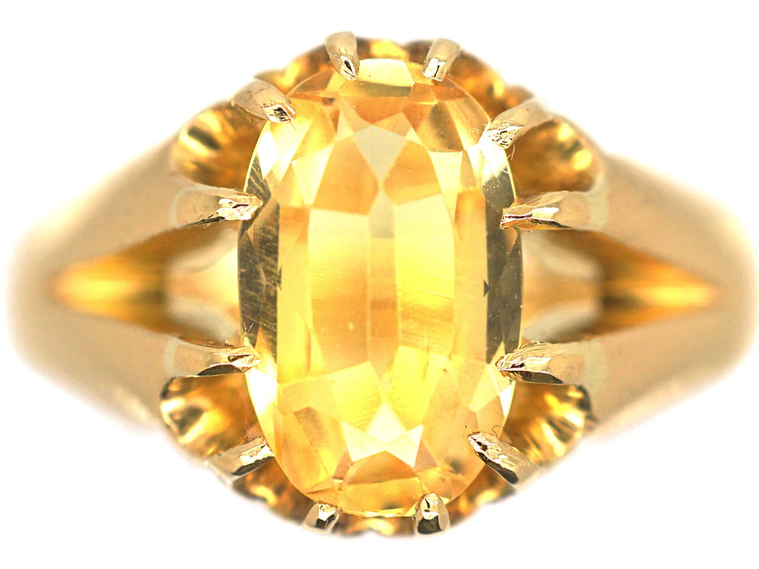 Victorian 18ct Gold & Topaz Ring 3 Victorian 18ct Gold & Topaz Ring