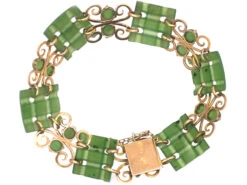 Art Deco 9ct Gold & Nephrite Bracelet -Antique Jewellery Company e9bab805 dsc08560 scaled 1