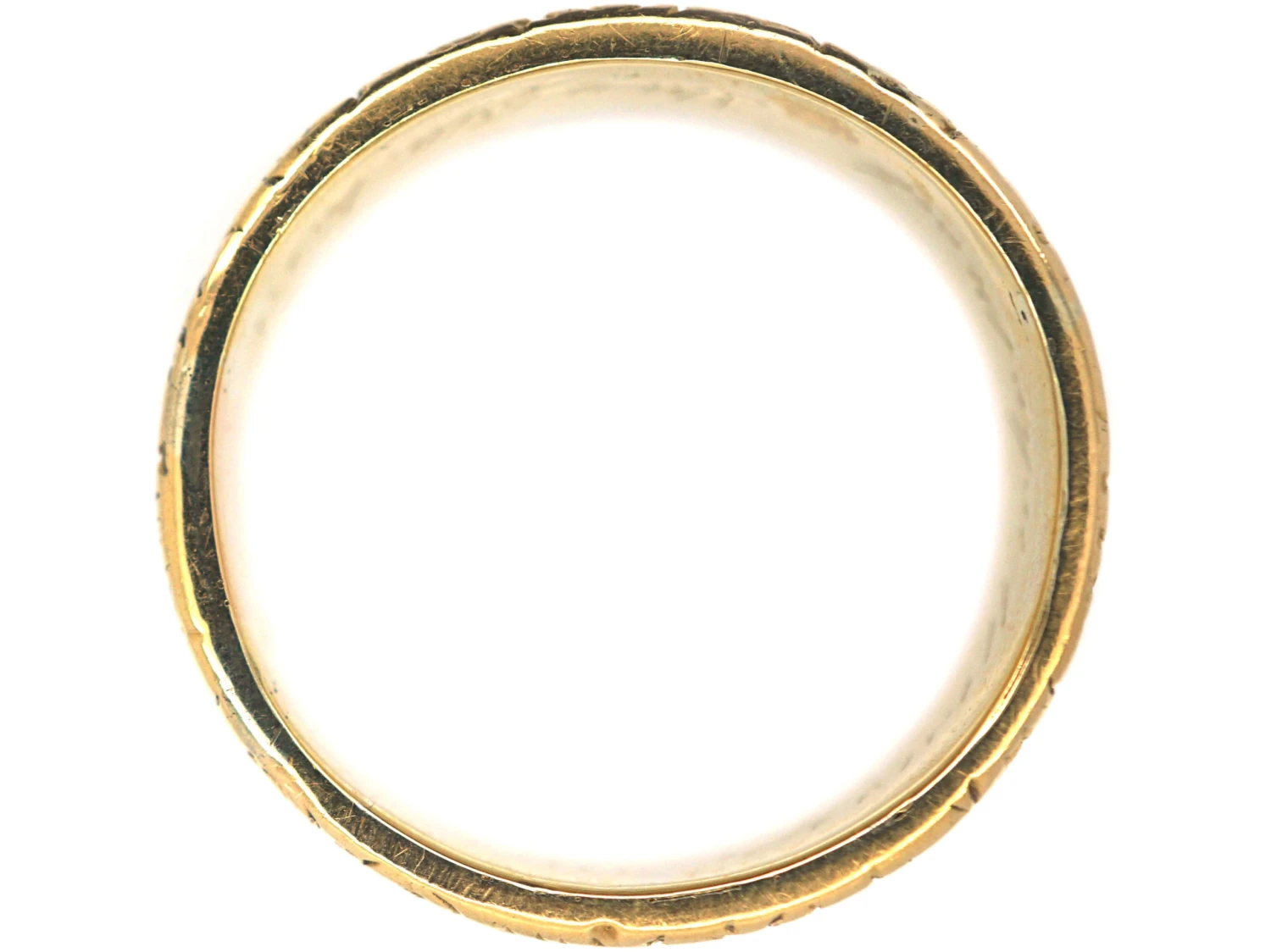 Georgian Wide 18ct Gold Memorial Ring 5 Georgian Wide 18ct Gold Memorial Ring - Image 3