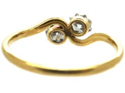 Edwardian 18ct Gold & Diamond Twist Ring -Antique Jewellery Company eb91539e dsc06942