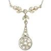 Edwardian 15ct Gold & Platinum Rose Diamond Pendant On Chain 2 Edwardian 15ct Gold & Platinum Rose Diamond Pendant On Chain -Antique Jewellery Company ebbbe8c9 dsc00221