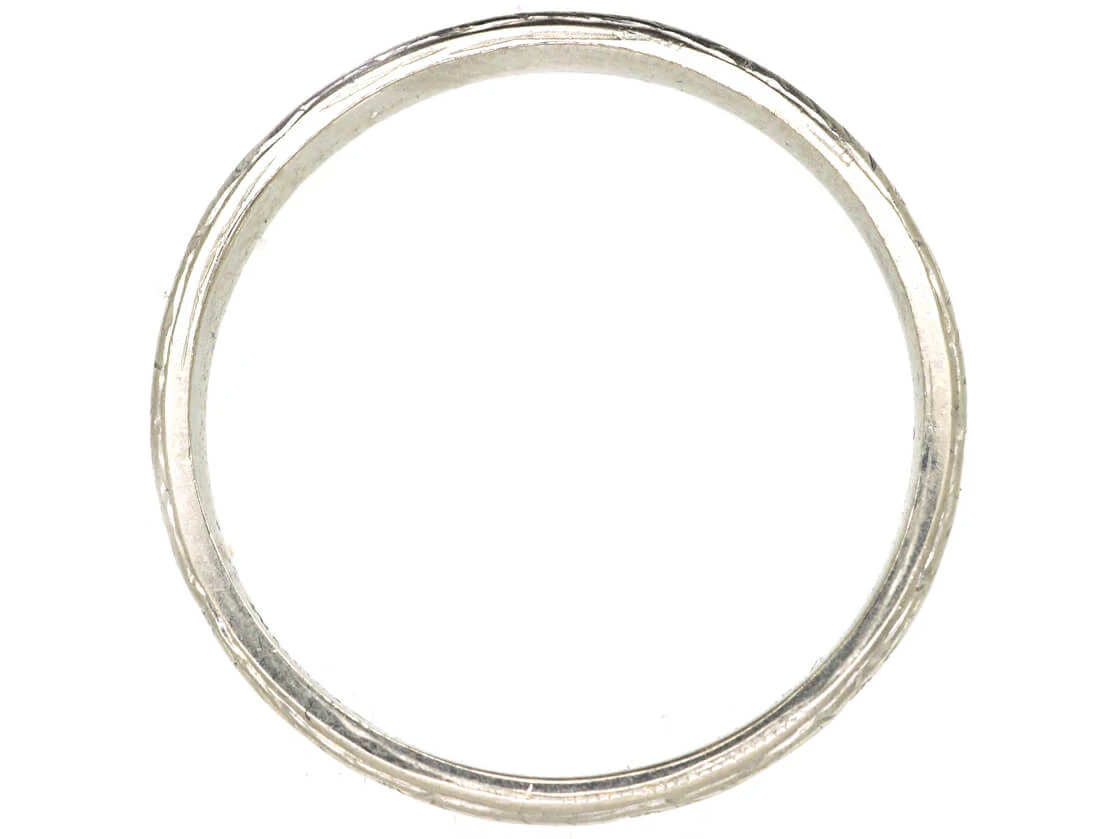Art Deco Platinum Wedding Band 4 Art Deco Platinum Wedding Band - Image 2