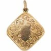 Art Deco 9ct Gold Diamond Shaped Locket With Ivy Leaf Detail 1 Art Deco 9ct Gold Diamond Shaped Locket With Ivy Leaf Detail -Antique Jewellery Company ecec478e dsc02148 scaled 1