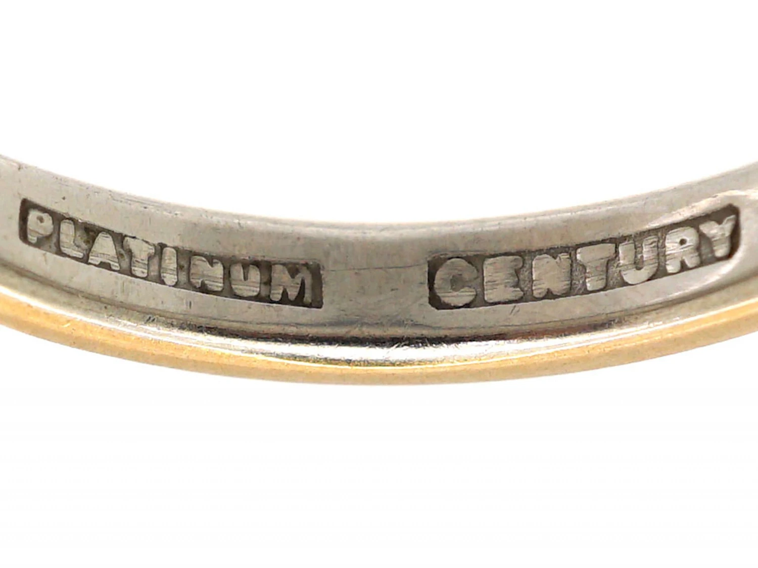 Retro 22ct Gold & Platinum Wedding Ring 6 Retro 22ct Gold & Platinum Wedding Ring - Image 4