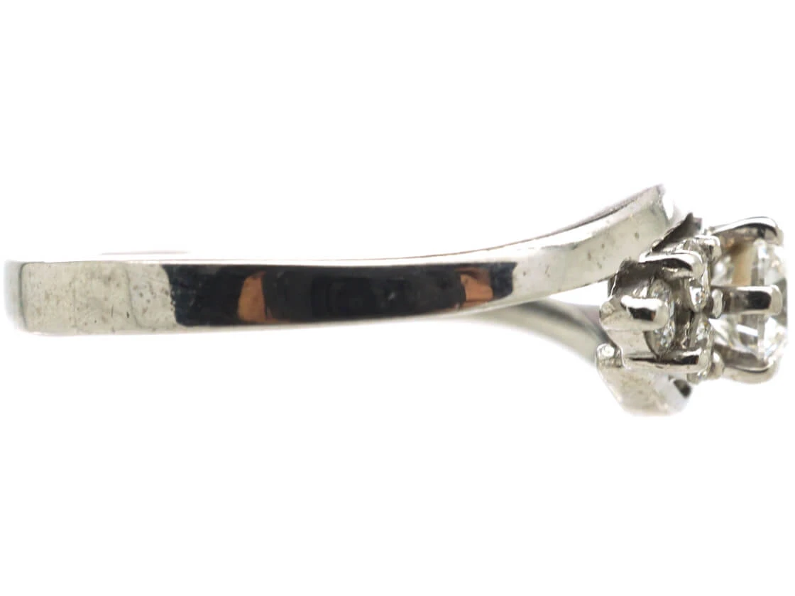 Diamond Single Stone Diamond Ring With Diamonds On Either Side 8 Diamond Single Stone Diamond Ring With Diamonds On Either Side - Image 6