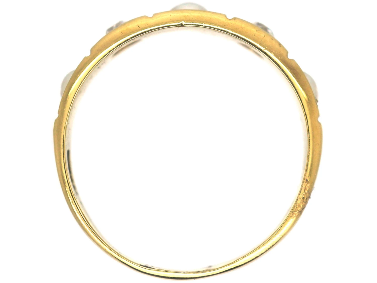 Victorian 18ct Gold Natural Split Pearl & Diamond Ring 6 Victorian 18ct Gold Natural Split Pearl & Diamond Ring - Image 4