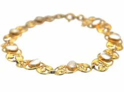 Art Nouveau 9ct Gold & Blister Pearl Bracelet 6 Art Nouveau 9ct Gold & Blister Pearl Bracelet -Antique Jewellery Company ee695705 dsc02095 scaled 1