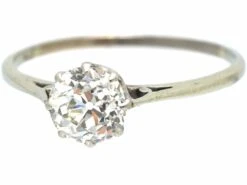 1920’s 18ct White Gold & Diamond Solitaire Ring -Antique Jewellery Company f0b9ad8b dsc02854 scaled 1
