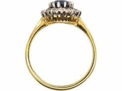 Retro 18ct Gold, Sapphire & Diamond Cluster Ring 11 Retro 18ct Gold, Sapphire & Diamond Cluster Ring -Antique Jewellery Company f258f534 dsc08523 scaled 1