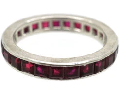 Retro 18ct White Gold & Ruby Eternity Ring 9 Retro 18ct White Gold & Ruby Eternity Ring -Antique Jewellery Company f3b9fe02 dsc08690