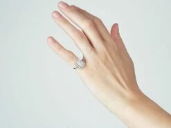 Retro Platinum & Diamond Rectangular Shaped Ring -Antique Jewellery Company f42e67fb nsf09589 scaled 1