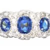 Edwardian 18ct Gold & Platinum, Triple Cluster Ring Set With Sapphires & Diamonds -Antique Jewellery Company f5e0ec0c dsc02484 scaled 1