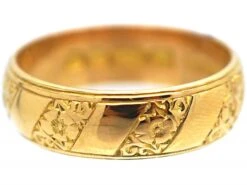 22ct Gold Ring With Decorated Slanting Bands 11 22ct Gold Ring With Decorated Slanting Bands -Antique Jewellery Company f7052776 dsc04942 scaled 1