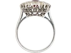 Retro 18ct White Gold, Ruby And Diamond Double Row Cluster Ring -Antique Jewellery Company fa88579c dsc05890 scaled 1