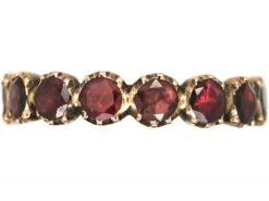 Georgian 9ct Gold Almandine Garnet Eternity Ring