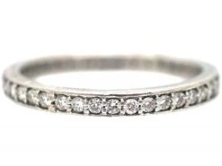 Narrow 18ct White Gold & Diamond Eternity Ring -Antique Jewellery Company fb1fc090 dsc00565 scaled 1