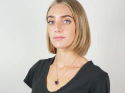 Edwardian Silver & 15ct Gold, Diamond & Amethyst Heart Pendant -Antique Jewellery Company fc8a7912 nsf06874 scaled 1