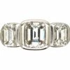 18ct White Gold, Three Stone Baguette Diamond Ring