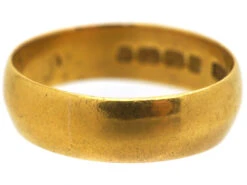 Victorian 22ct Gold Wide Wedding Band -Antique Jewellery Company ff4681ea dsc09893