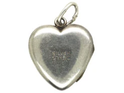 Mid Century Heart Shaped Silver Locket 9 Mid Century Heart Shaped Silver Locket -Antique Jewellery Company ffcefcad dsc01154